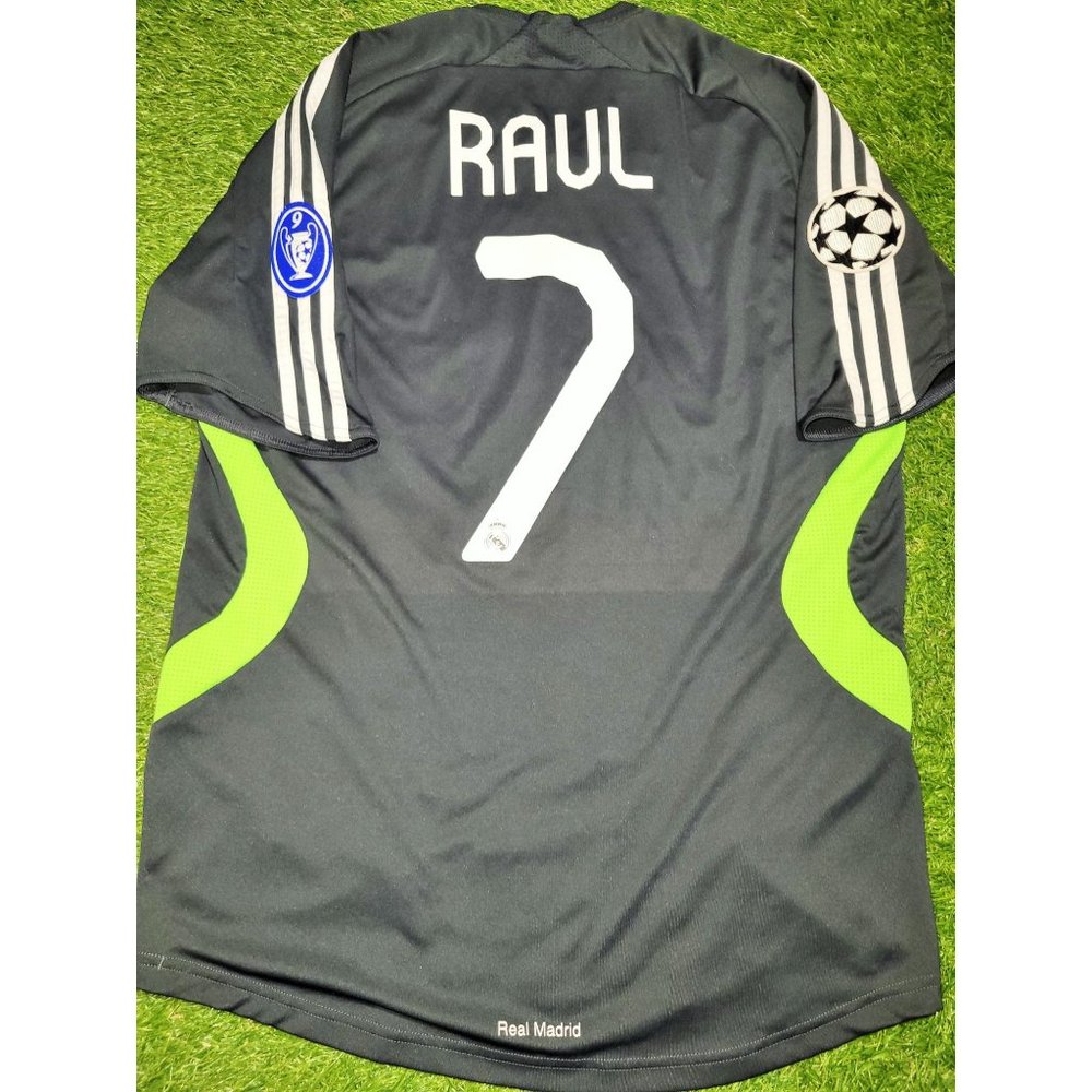 Raul Real Madrid 2007 2008 UEFA Third Soccer Jersey Shirt M SKU# 697225